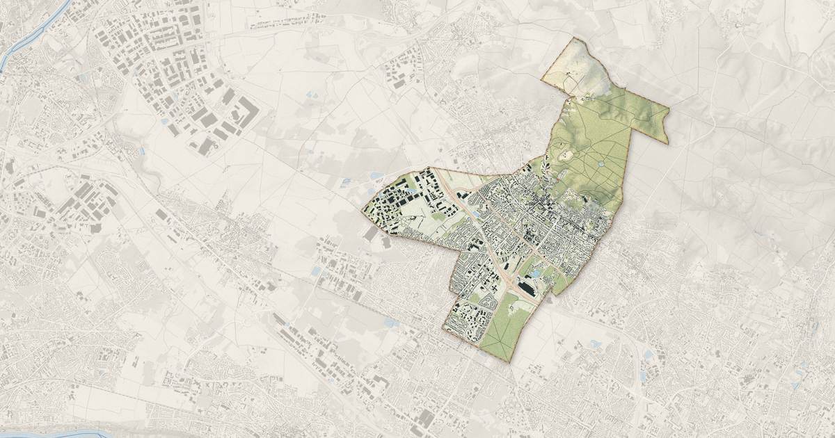 Portrait cartographique de Taverny : relief, eau, forêts, bâti et voies, calculés à partir des données de l'IGN