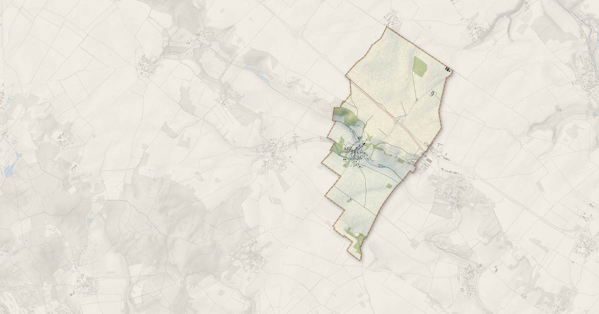 Portrait cartographique de Théméricourt : relief, eau, forêts, bâti et voies, calculés à partir des données de l'IGN