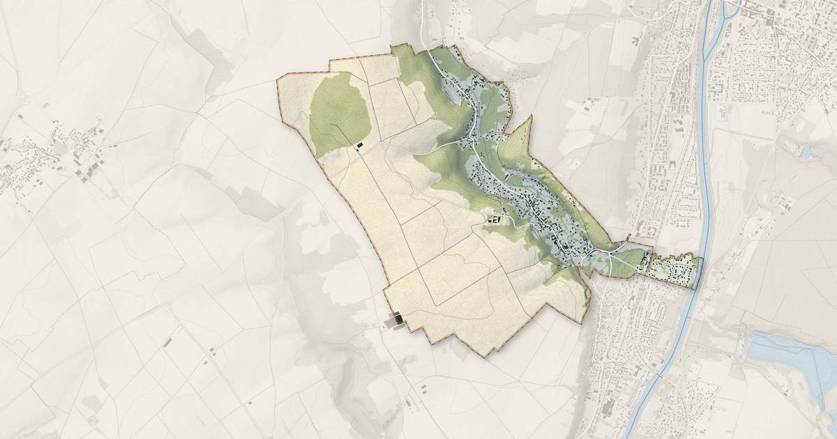 Portrait cartographique de Valmondois : relief, eau, forêts, bâti et voies, calculés à partir des données de l'IGN