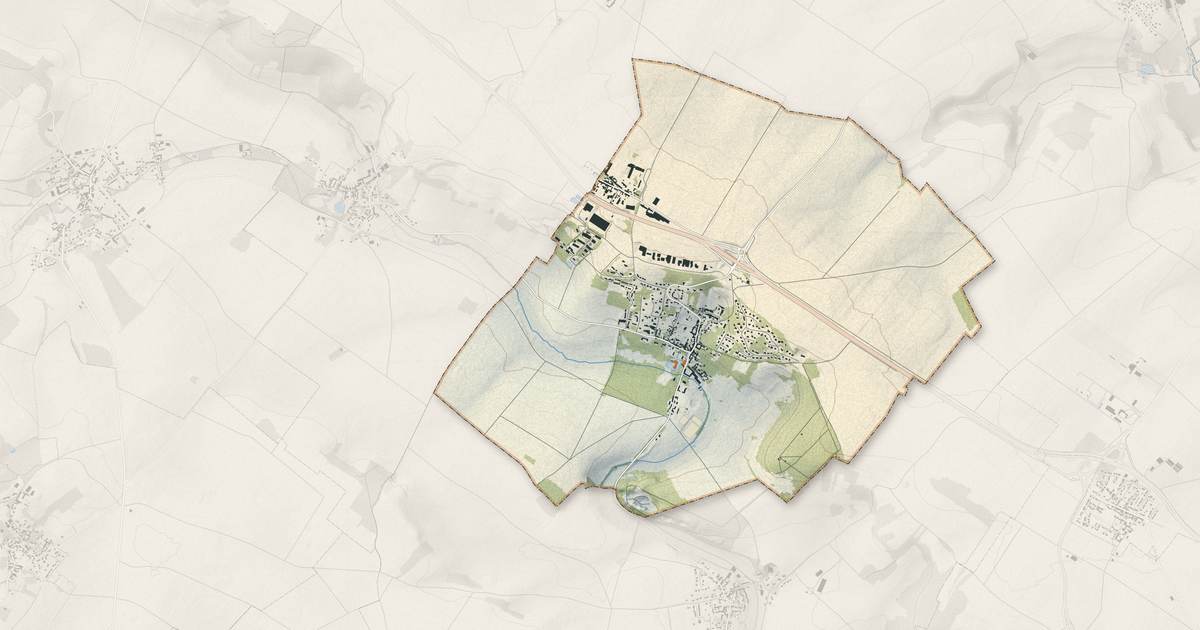 Portrait cartographique de Vigny : relief, eau, forêts, bâti et voies, calculés à partir des données de l'IGN