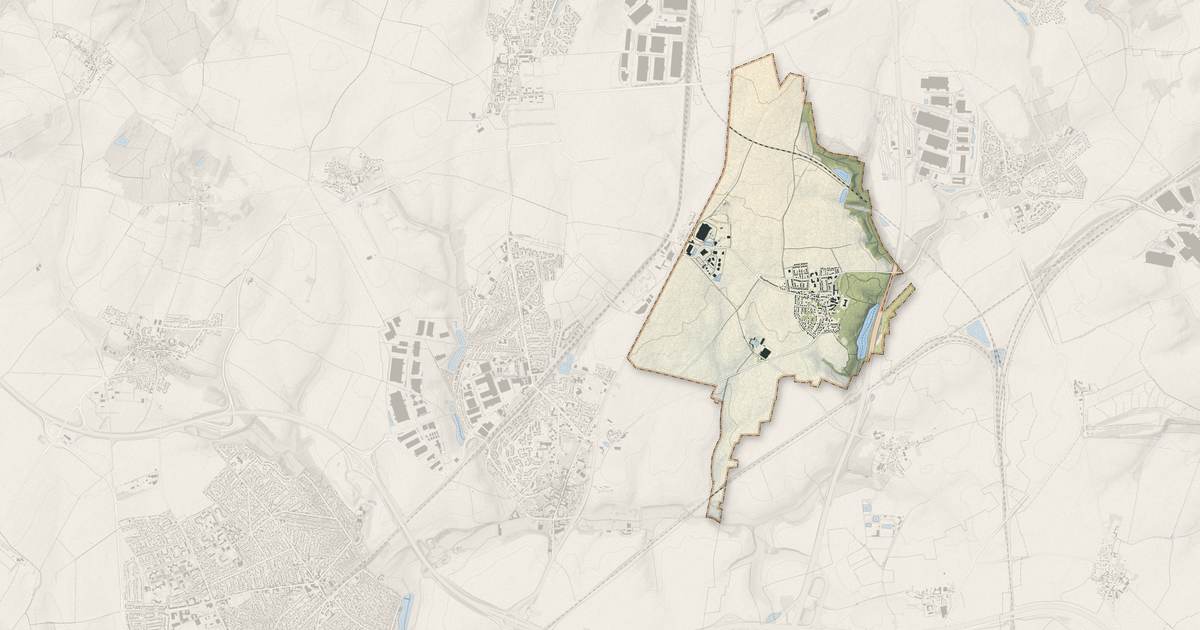Portrait cartographique de Villeron : relief, eau, forêts, bâti et voies, calculés à partir des données de l'IGN