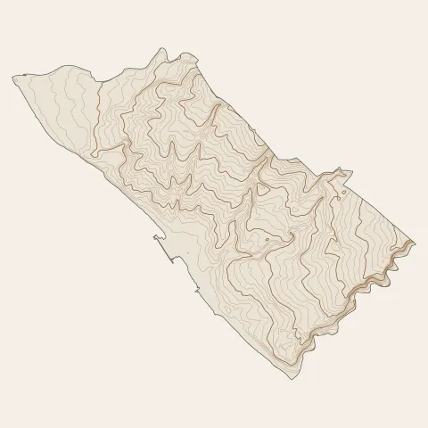 Basse-Terre : courbes de niveau