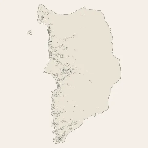 Bouillante : bâti