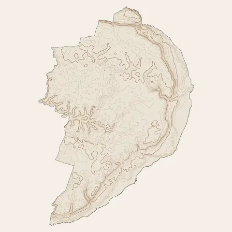 Capesterre-de-Marie-Galante : courbes de niveau