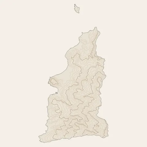 Deshaies : courbes de niveau