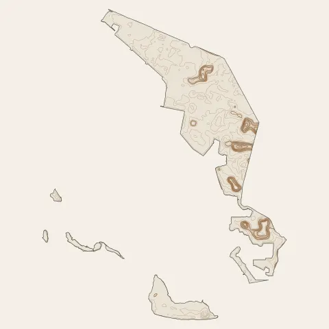 Pointe-à-Pitre : courbes de niveau