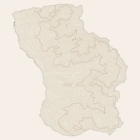 Pointe-Noire : courbes de niveau