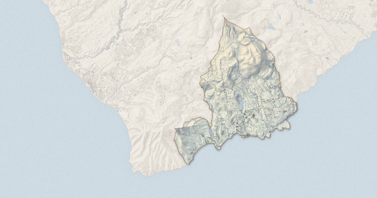Portrait cartographique de Trois-Rivières : relief, eau, forêts, bâti et voies, calculés à partir des données de l'IGN