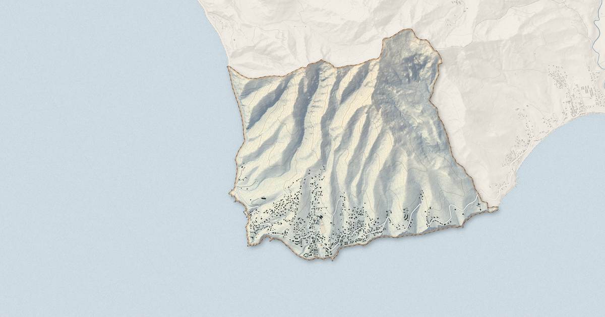 Portrait cartographique de Vieux-Fort : relief, eau, forêts, bâti et voies, calculés à partir des données de l'IGN