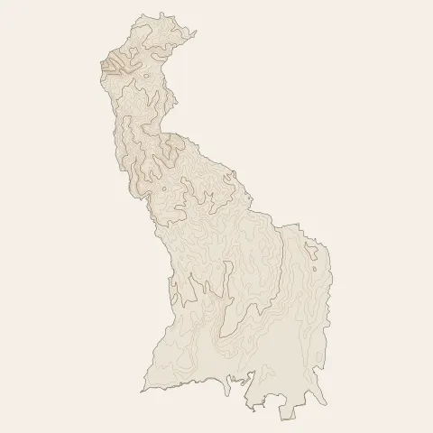 Fort-de-France : courbes de niveau