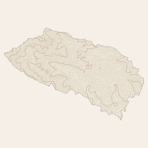 Gros-Morne : courbes de niveau