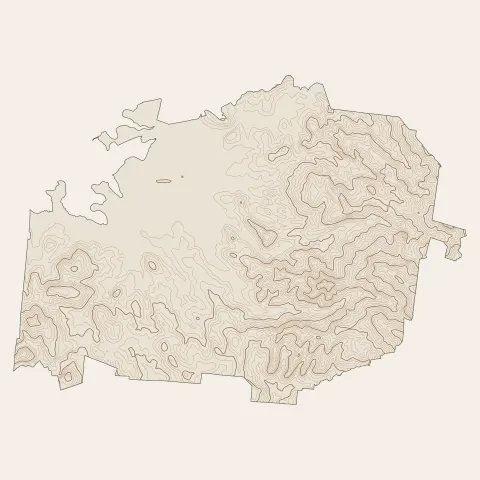 Rivière-Salée : courbes de niveau