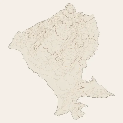 Saint-Pierre : courbes de niveau
