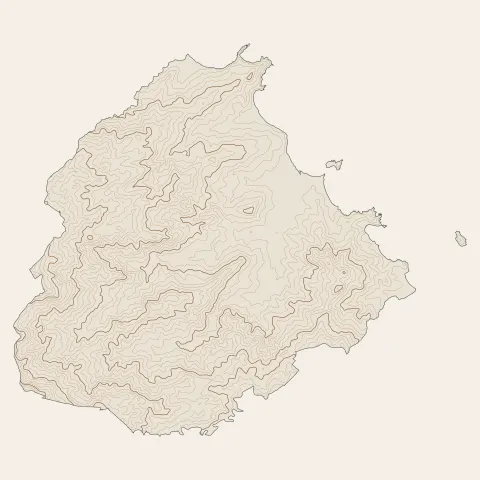 Sainte-Marie : courbes de niveau