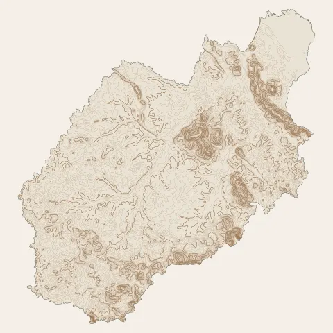 Roura : courbes de niveau