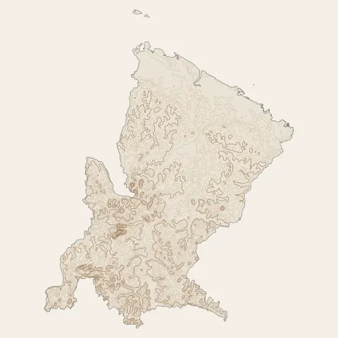 Sinnamary : courbes de niveau