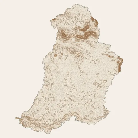 Maripasoula : courbes de niveau