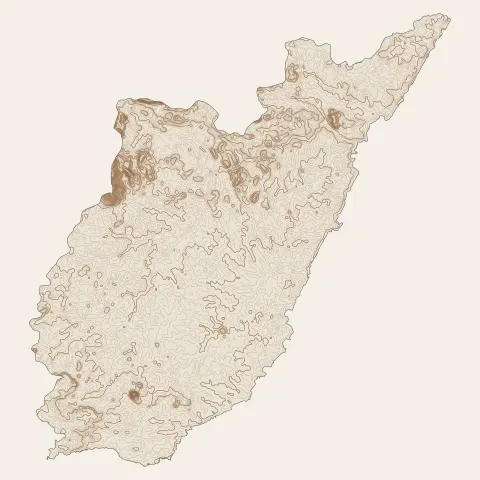 Camopi : courbes de niveau