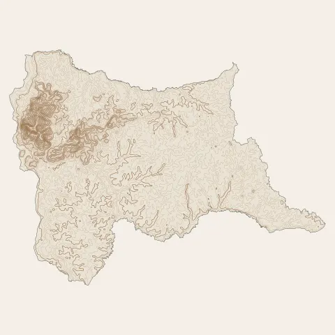 Grand-Santi : courbes de niveau