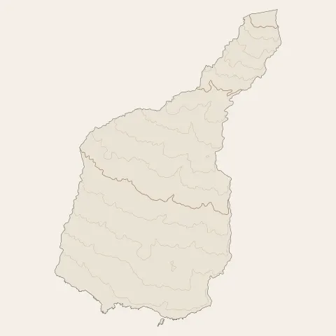 Petite-Île : courbes de niveau