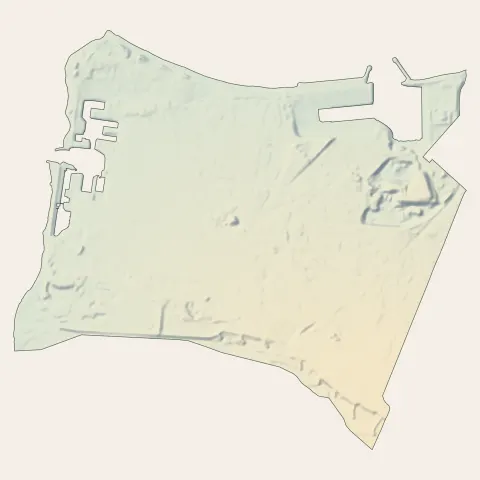 Le Port : relief