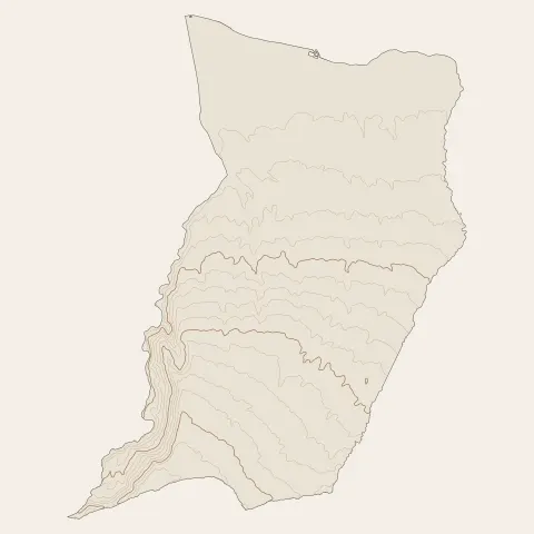 Sainte-Marie : courbes de niveau
