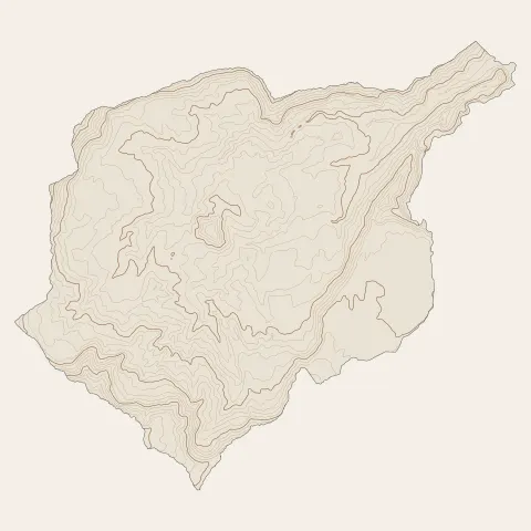 Salazie : courbes de niveau