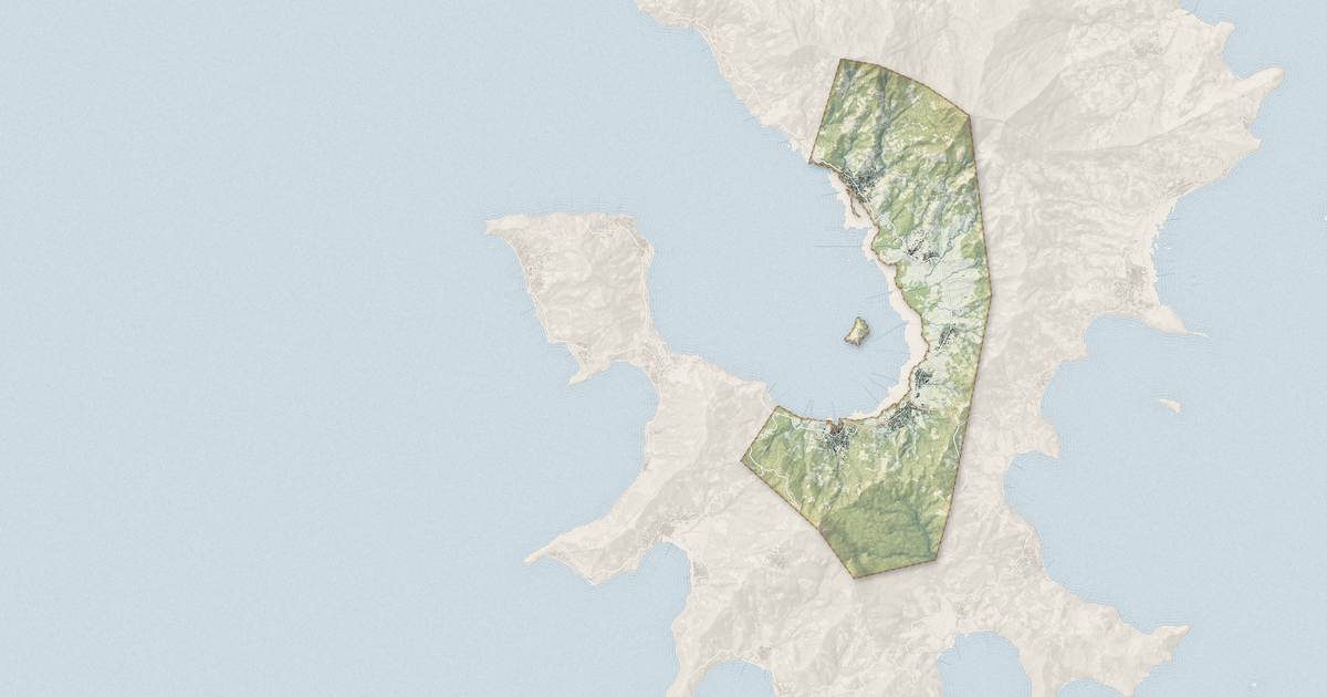 Portrait cartographique de Chirongui : relief, eau, forêts, bâti et voies, calculés à partir des données de l'IGN