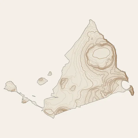 Dzaoudzi : courbes de niveau