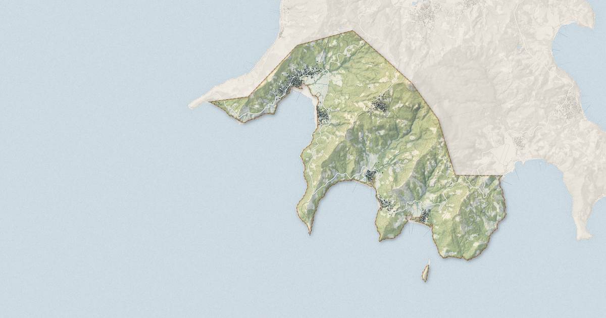 Portrait cartographique de Kani-Kéli : relief, eau, forêts, bâti et voies, calculés à partir des données de l'IGN