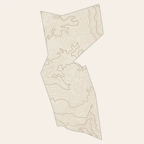 Ouangani : courbes de niveau