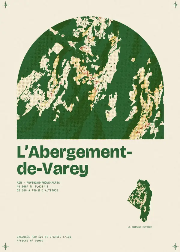 Affiche de L'Abergement-de-Varey, calculée par 123-fr d'après l'IGN