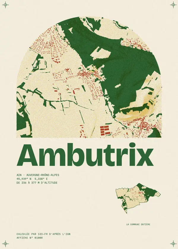 Affiche de Ambutrix, calculée par 123-fr d'après l'IGN