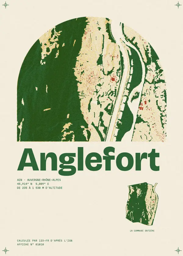 Affiche de Anglefort, calculée par 123-fr d'après l'IGN