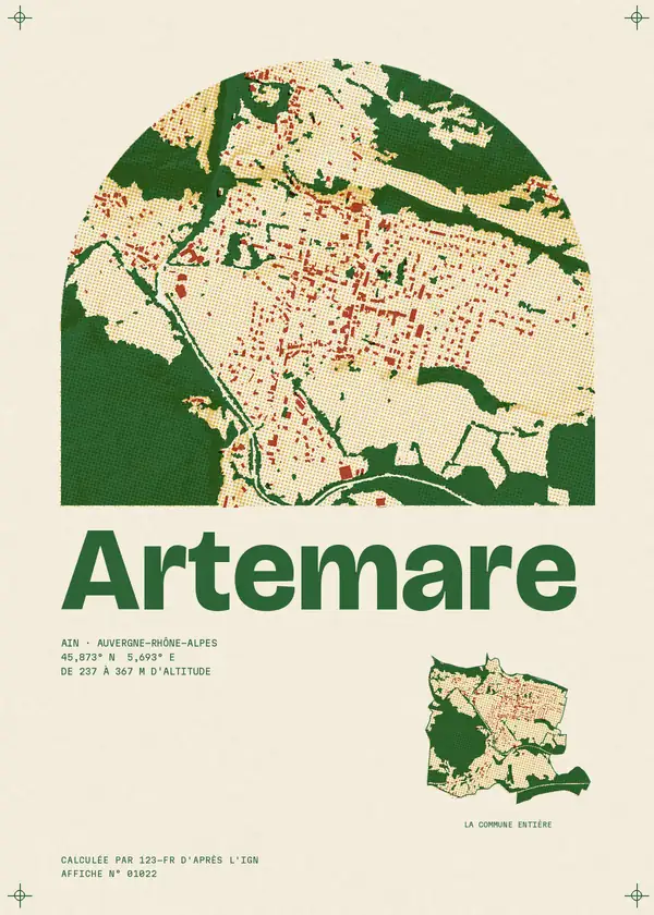 Affiche de Artemare, calculée par 123-fr d'après l'IGN