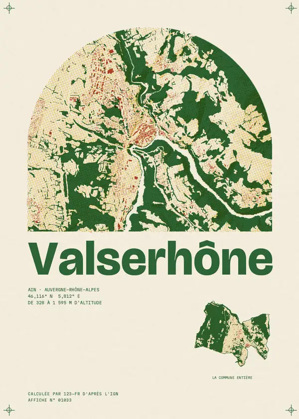Affiche de Valserhône, calculée par 123-fr d'après l'IGN
