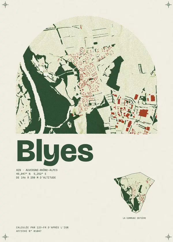 Affiche de Blyes, calculée par 123-fr d'après l'IGN