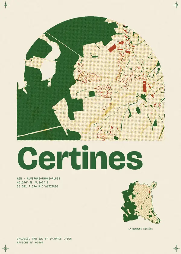 Affiche de Certines, calculée par 123-fr d'après l'IGN