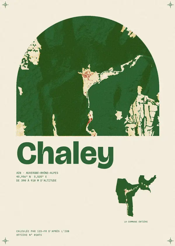 Affiche de Chaley, calculée par 123-fr d'après l'IGN