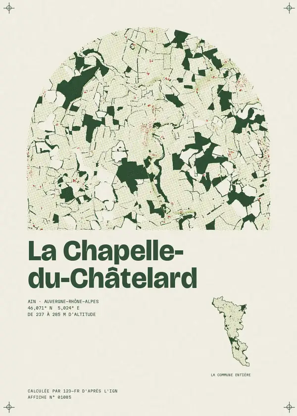 Affiche de La Chapelle-du-Châtelard, calculée par 123-fr d'après l'IGN