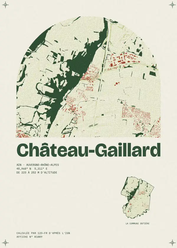 Affiche de Château-Gaillard, calculée par 123-fr d'après l'IGN
