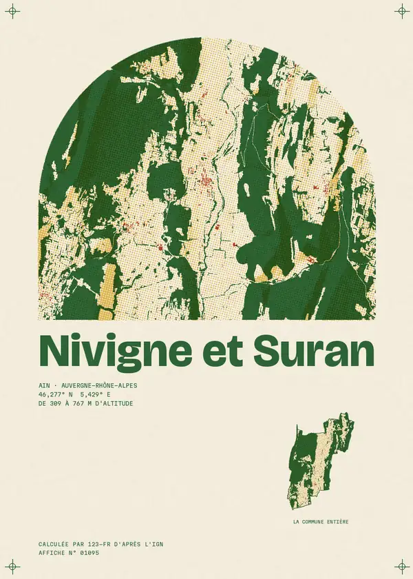 Affiche de Nivigne et Suran, calculée par 123-fr d'après l'IGN