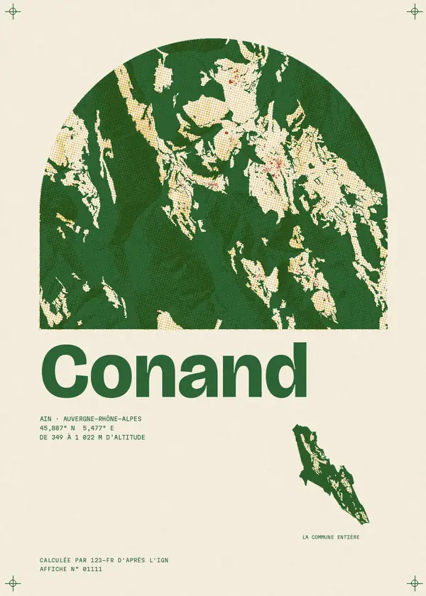 Affiche de Conand, calculée par 123-fr d'après l'IGN