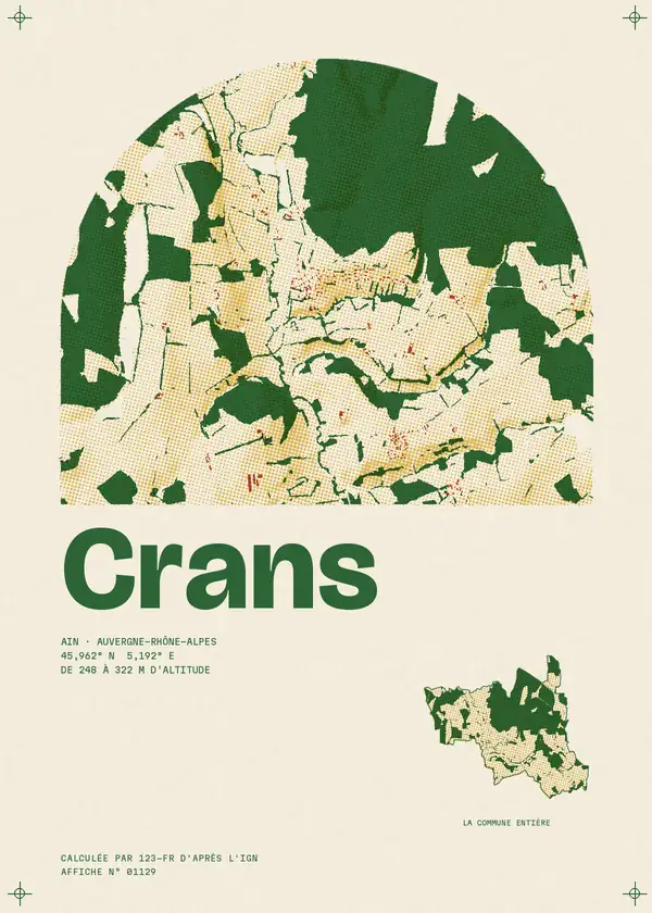 Affiche de Crans, calculée par 123-fr d'après l'IGN