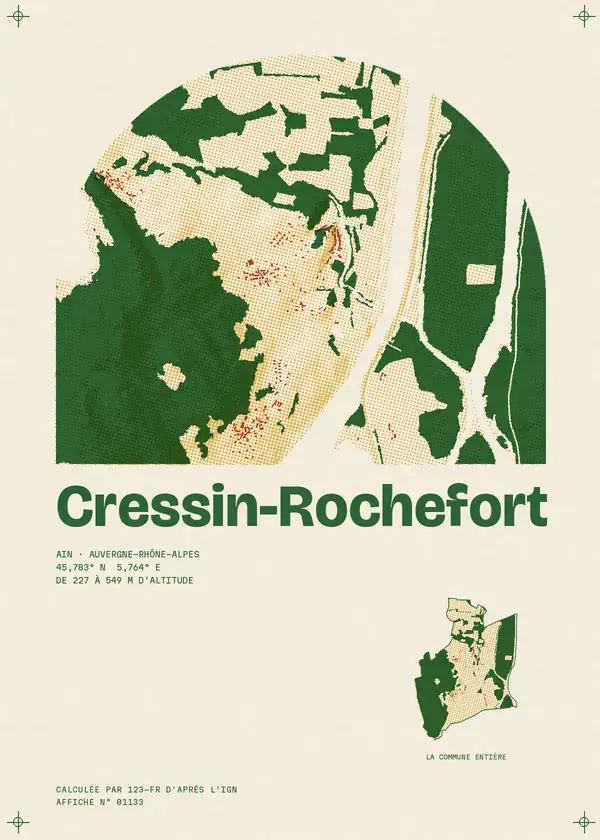 Affiche de Cressin-Rochefort, calculée par 123-fr d'après l'IGN