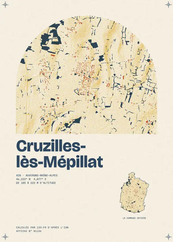 Affiche de Cruzilles-lès-Mépillat, calculée par 123-fr d'après l'IGN