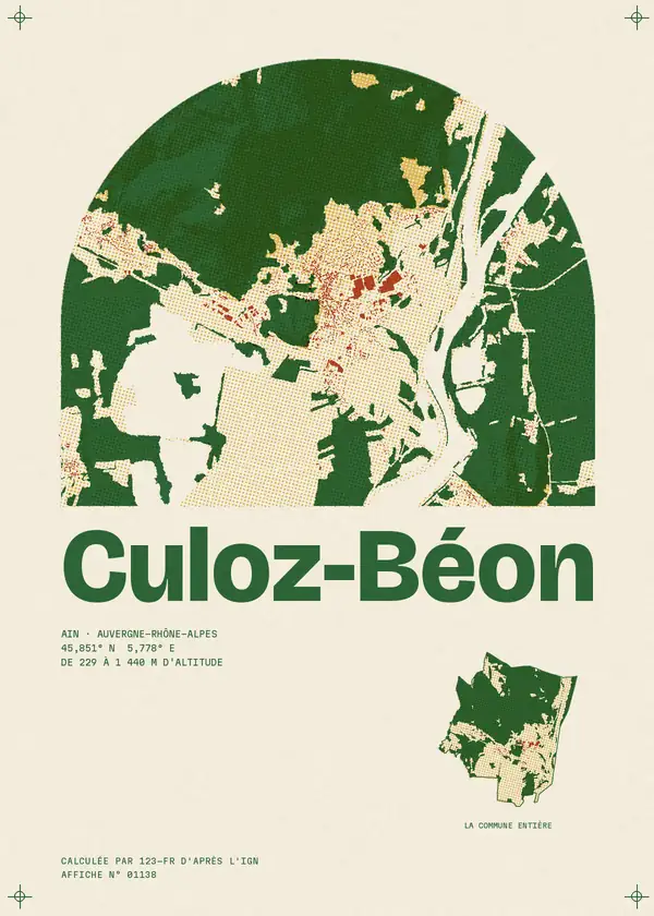Affiche de Culoz-Béon, calculée par 123-fr d'après l'IGN