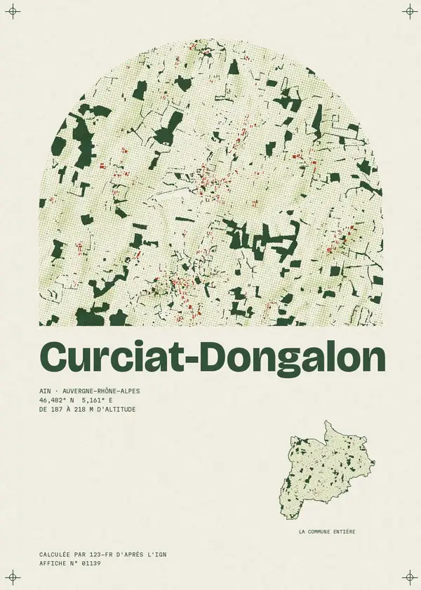 Affiche de Curciat-Dongalon, calculée par 123-fr d'après l'IGN