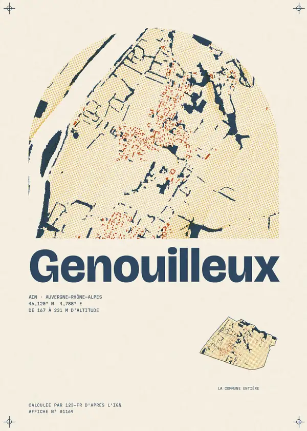 Affiche de Genouilleux, calculée par 123-fr d'après l'IGN