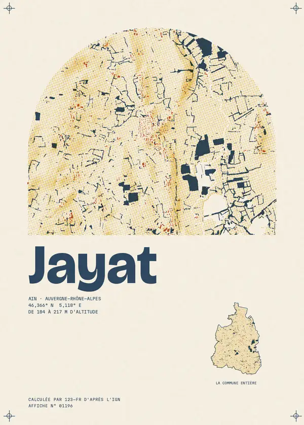 Affiche de Jayat, calculée par 123-fr d'après l'IGN